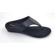 876 : Balujas Black Flat Ladies Chappal