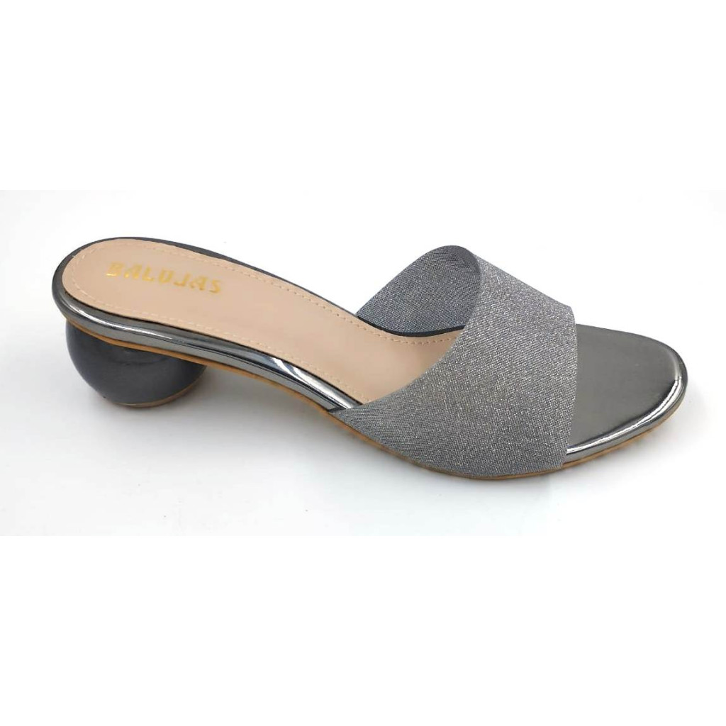 HOS-129 : Balujas Grey Round Heel Ladies Slipper