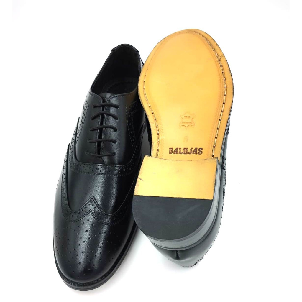 1010 : Balujas Black Men Formal Leather Shoes