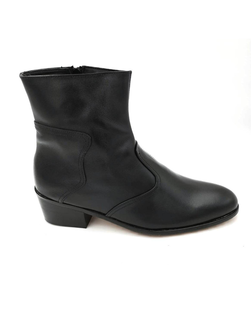 1011 : Balujas Black Men's Leather Boot