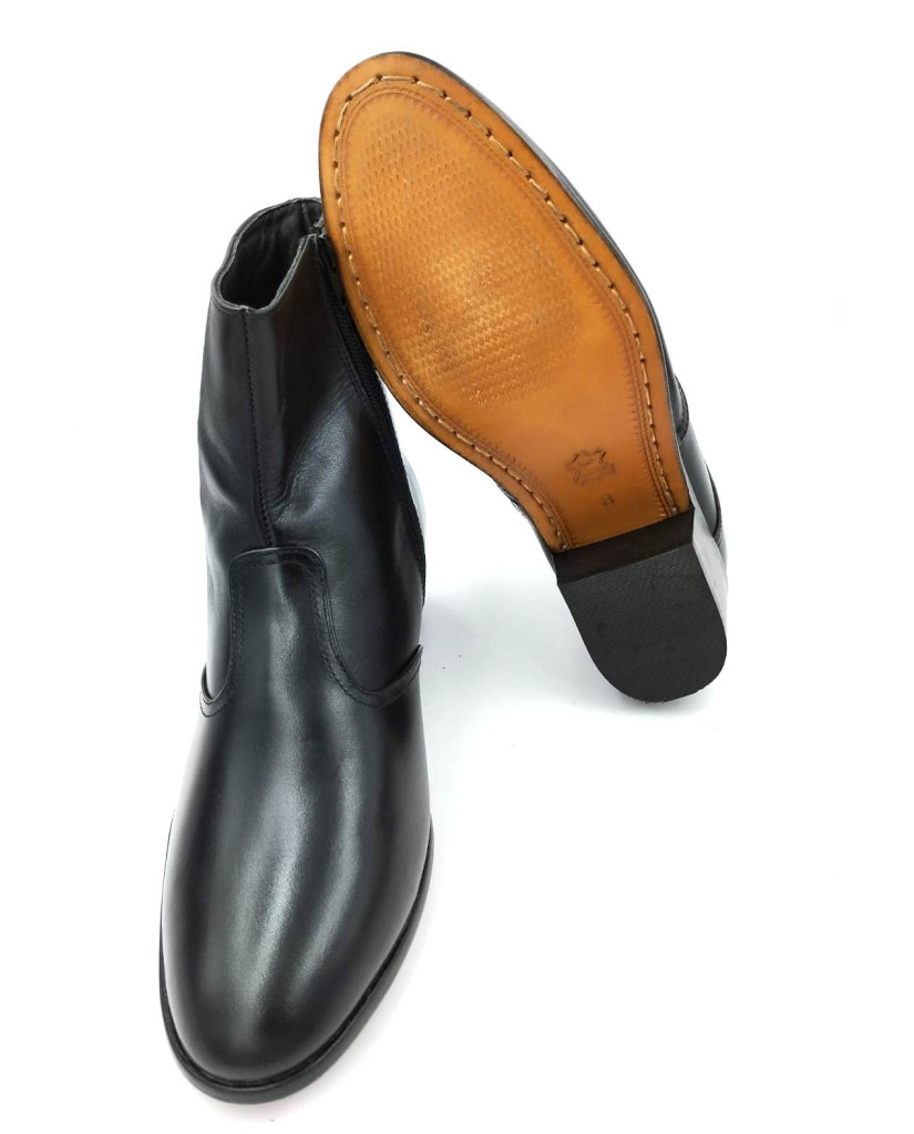 1011 : Balujas Black Men's Leather Boot