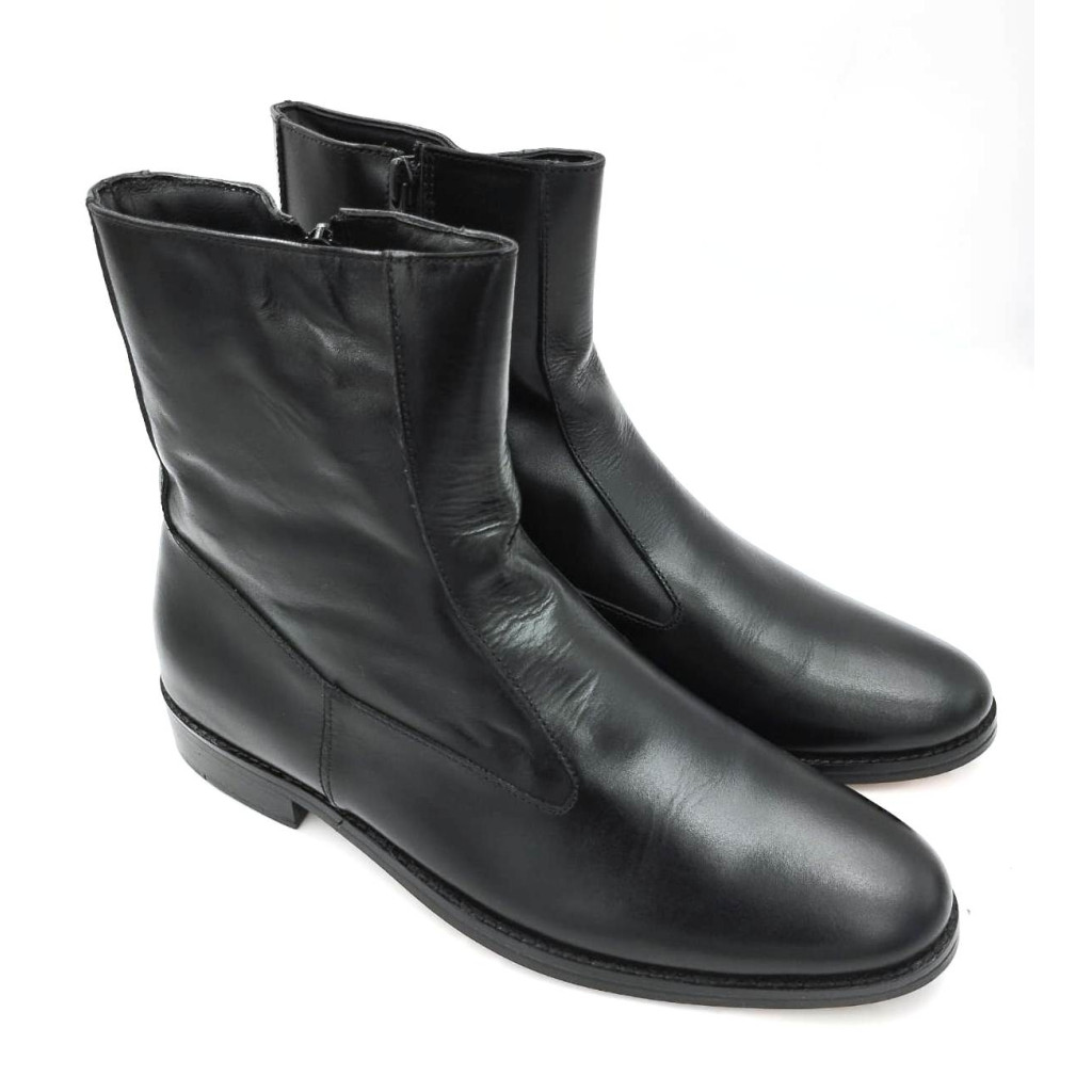 1019 : Balujas Black Men's Leather Boot