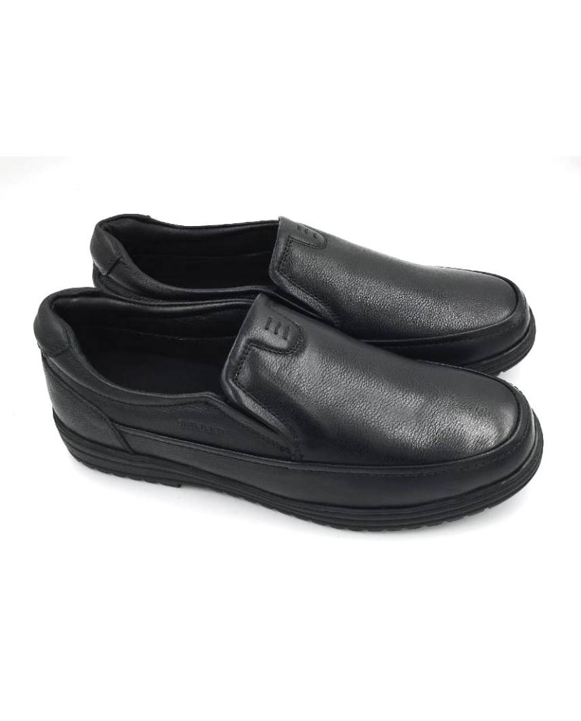 COMFORT-01 : Balujas Men Black Comfort Formal Leather Shoes