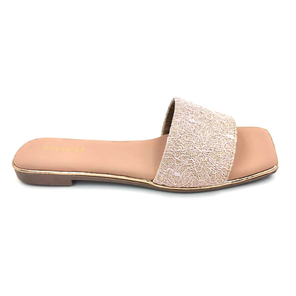 F1-NS-78 : Balujas Peach Flat Ladies Slipper