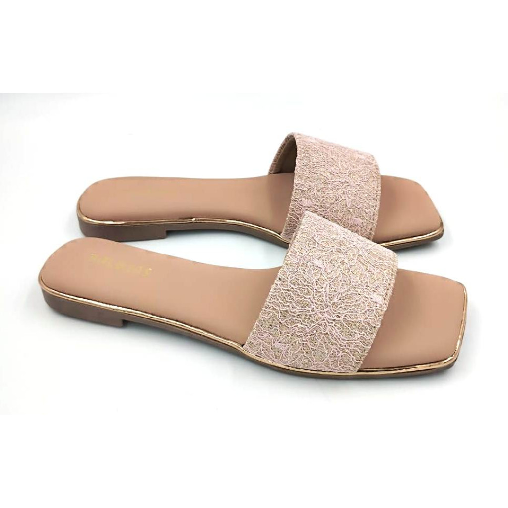 F1-NS-78 : Balujas Peach Flat Ladies Slipper