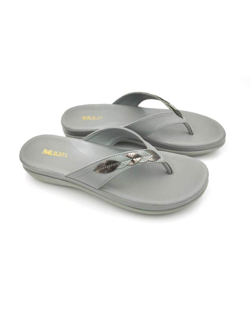 F45-5515 : Balujas Grey Ladies Chappal