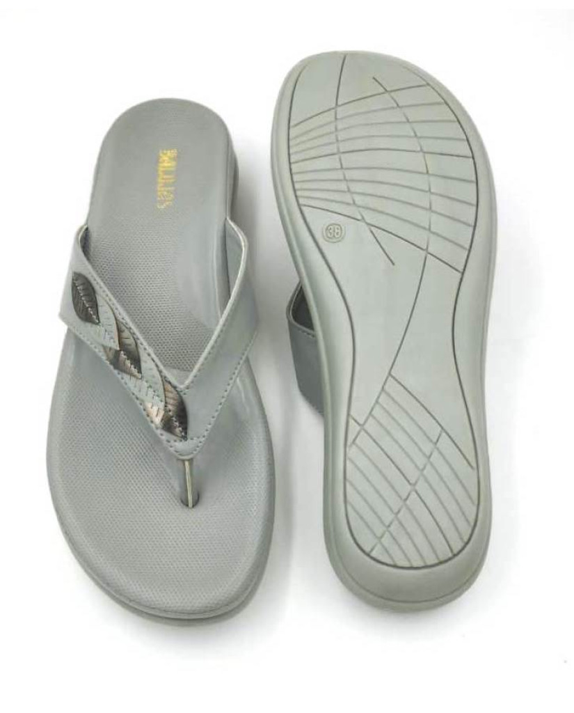 F45-5515 : Balujas Grey Ladies Chappal