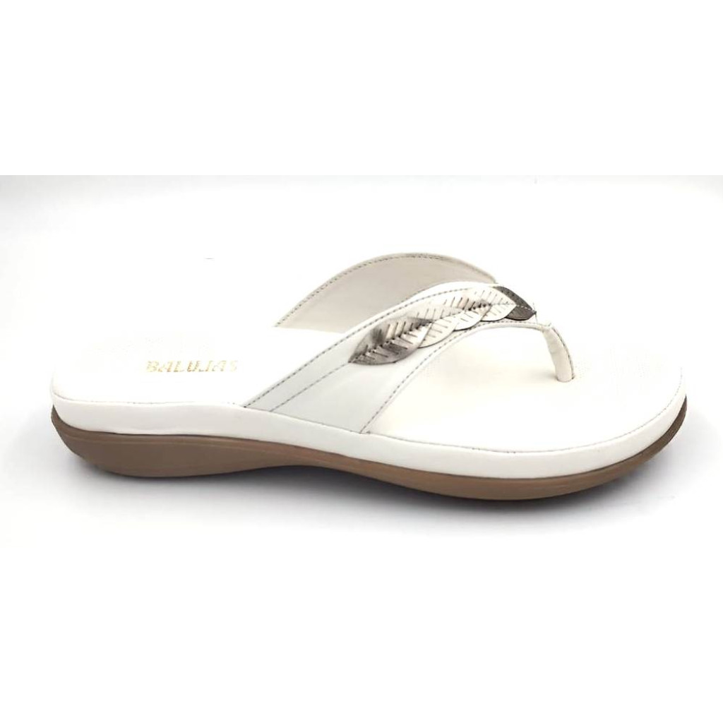 F45-5515 : Balujas White Ladies Chappal