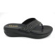 HOS-186 : Balujas Black Wedge Heel Chappal