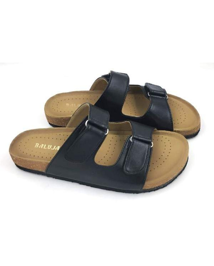 Bal-251 : Balujas Black Flat Ladies Slipper