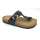 Bal-253 : Balujas Black Flat Ladies Chappal