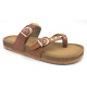 Bal-278 : Balujas Tan Flat Ladies Chappal